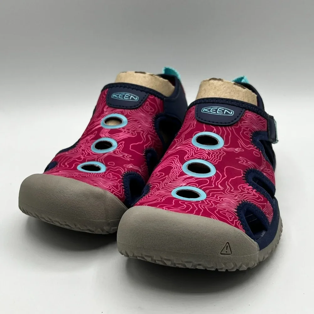 KEEN Kids Stingray Blue Depths Festival Fuchsia Waterproof‎ Sandals Size 13